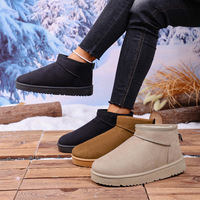 Women's Cotton Shoes Thick Bottom Fleece Lined Winter Boots Bread Shoe Fashionable Casual Low Cut Rubber Outsole