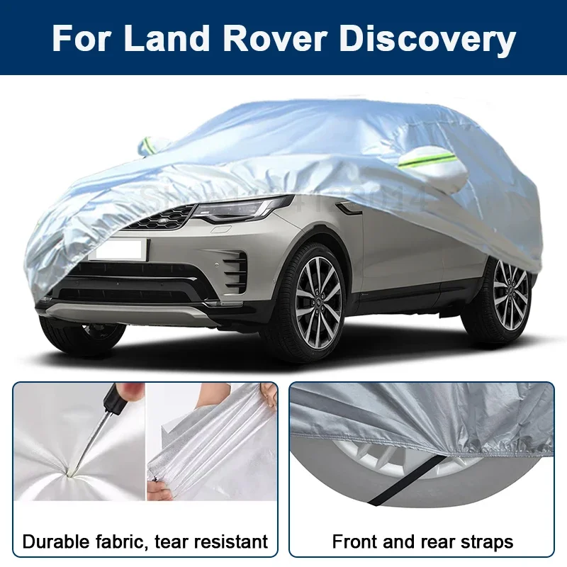 

Outdoor Full Car Cover For Land Rover Discovery with Reflective Strips Waterproof Snowproof Dustproof UV Protection Auto Parts