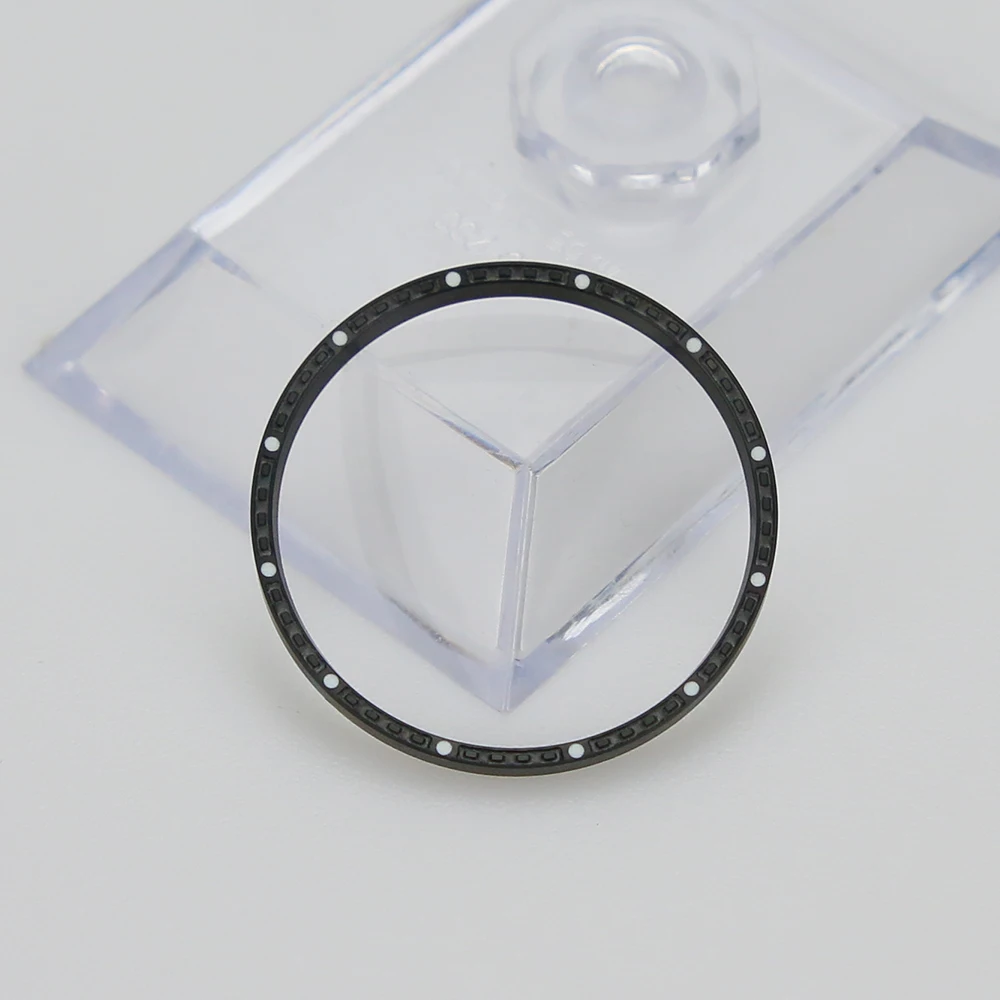 حلقة فصل ساعة مضيئة زرقاء ، فولاذ مقاوم للصدأ 316L ، BGW9 ، SKX007