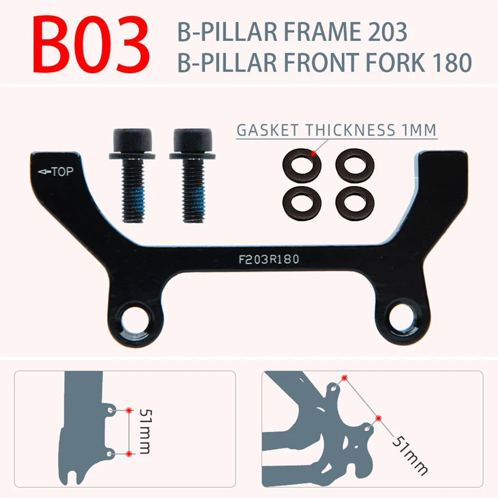 Effective Solution Aluminum Alloy Disc Brake Adapter for Electric Mountain Bike Suitable for Different Brake Disc Sizes