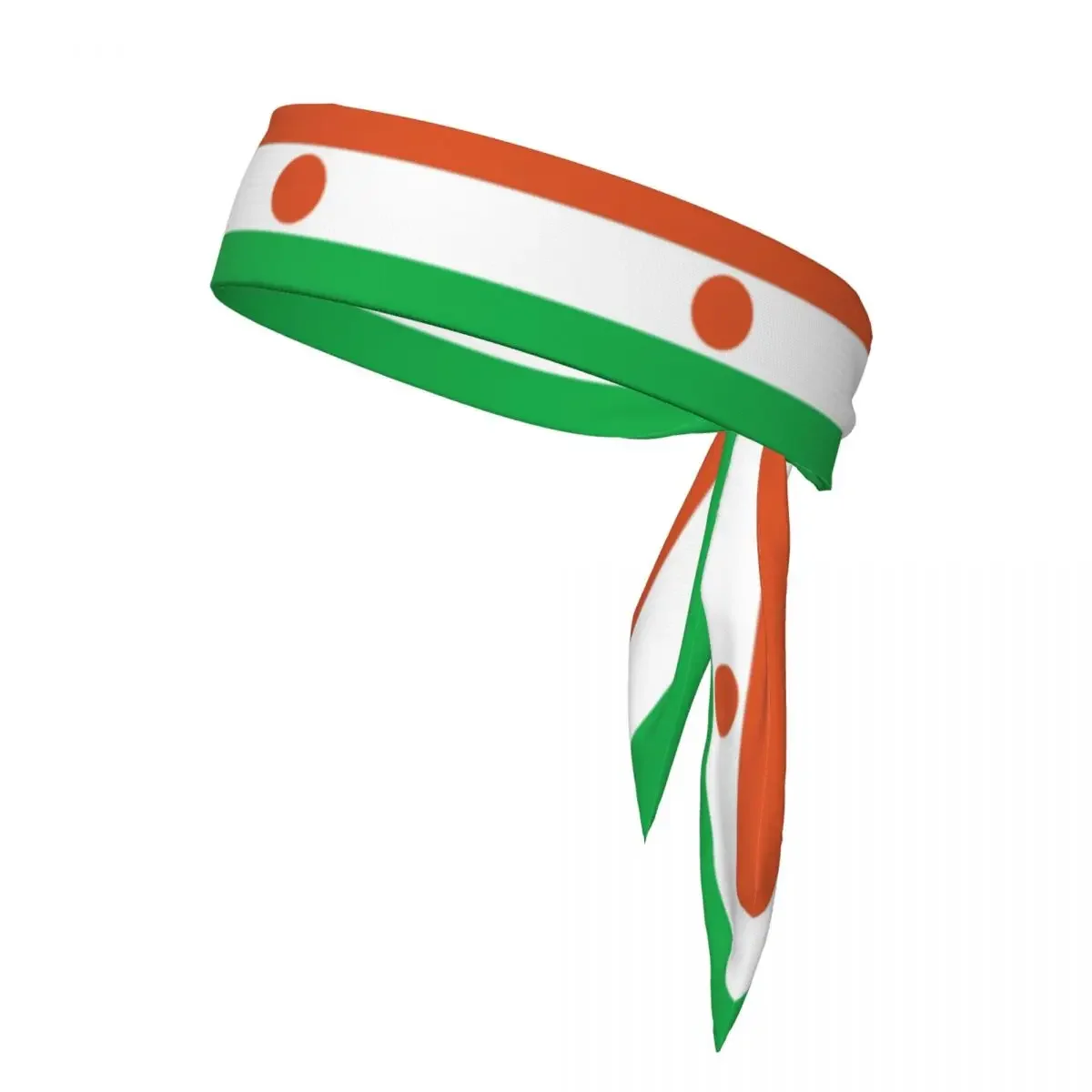 Niger Flag Head Tie Sports Headband Athlete Sweatbands Head Wrap For Working Out Running Yoga