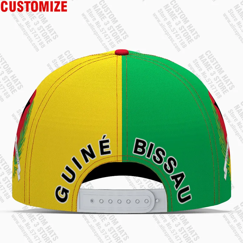 Guinea Bissau Baseball Cap Free Custom Made Name Number Team Logo Gw Peaked Hats Gnb Country Travel Guinee Nation Flags Headgear