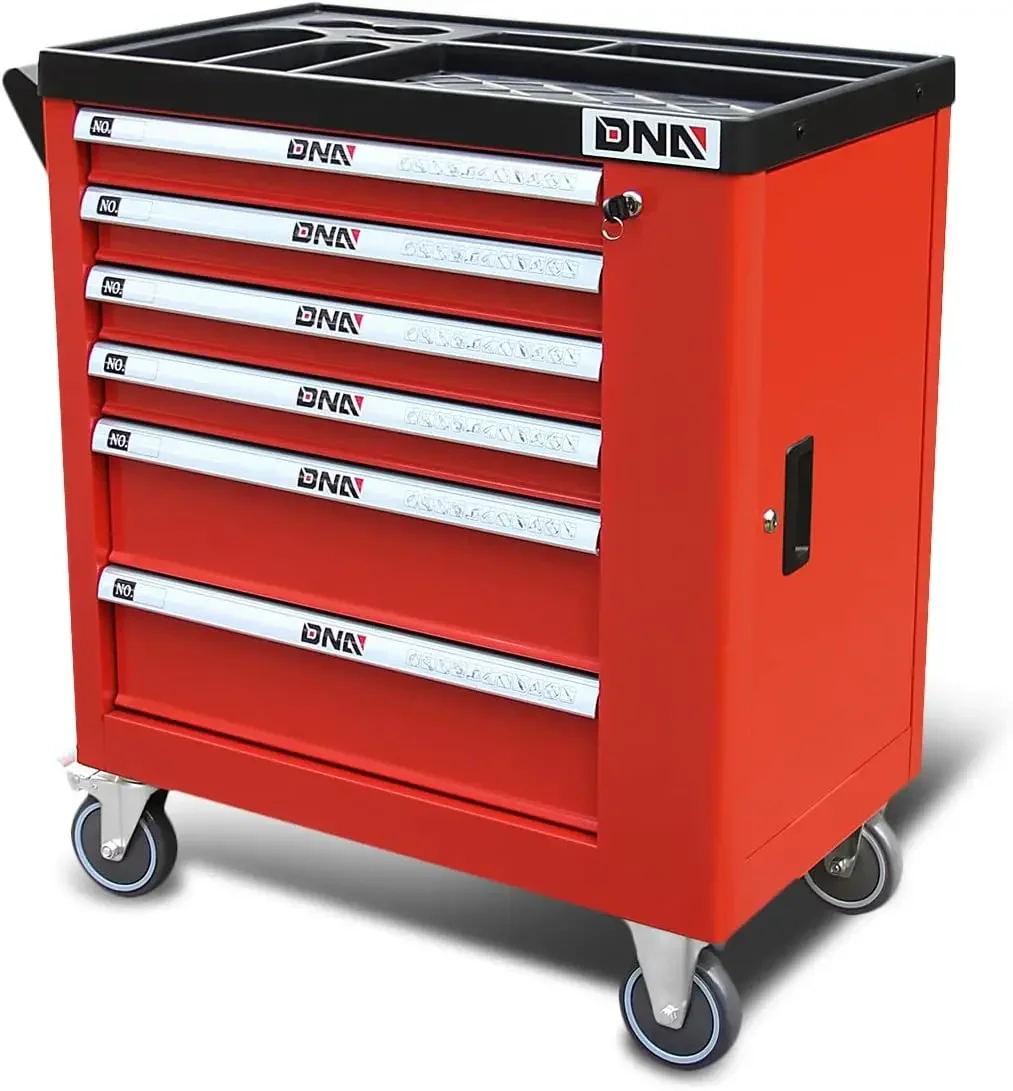 

XCYNew Package DNA MOTORING 36" H X 30.5" W X 18"D Heavy Duty Lockable Slide Tool 6-Drawers Chest Rolling Tool Cart Cabinet