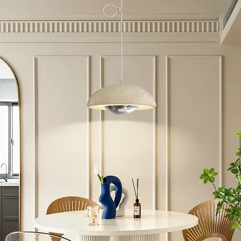 Cream style flower bud chandelier restaurant light minimalist modern medieval dining room table bar table light movable rocker a