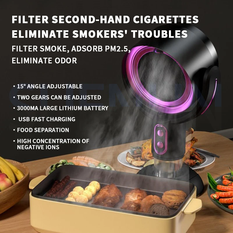 Desktop Exhaust Hood Barbecue Oil Smoke Machine Mini Kitchen Ventilator Portable Hot Pot Range Hood Mini Range Hood