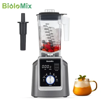 Biolomix-licuadora Digital sin BPA, exprimidor, procesador de alimentos, batidos de hielo, programa automático profesional comercial, 2L