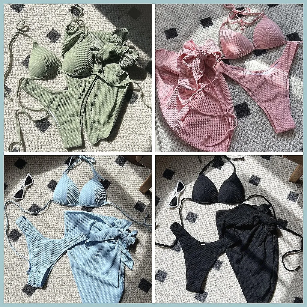 

Сексуальный комплект бикини с эффектом пуш-ап для женщин - бразильские пляжные купальники и купальные костюмы