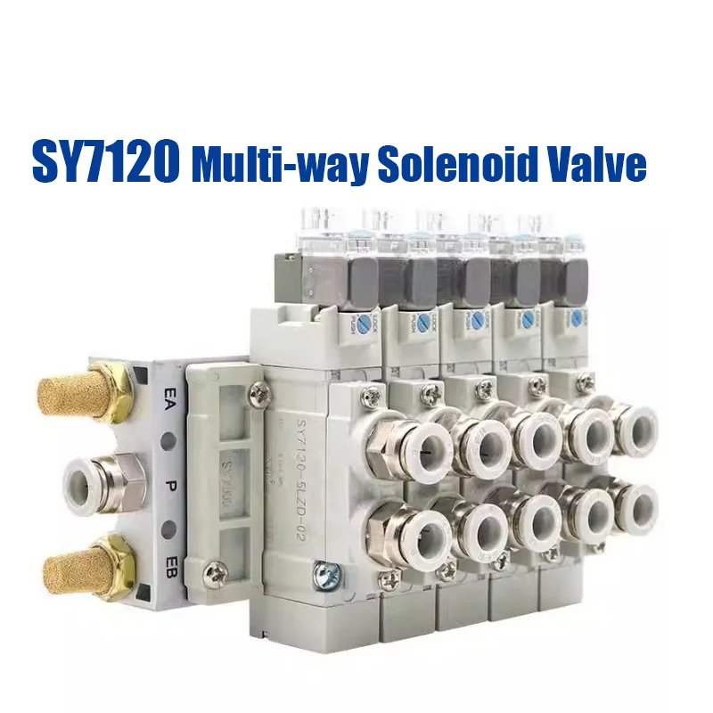 NEW SY7120 Multi-way Solenoid Valve Combination Single Electronically Controlled Valve SY7120-5LZD-01 SY7120-6LZD-01 Man