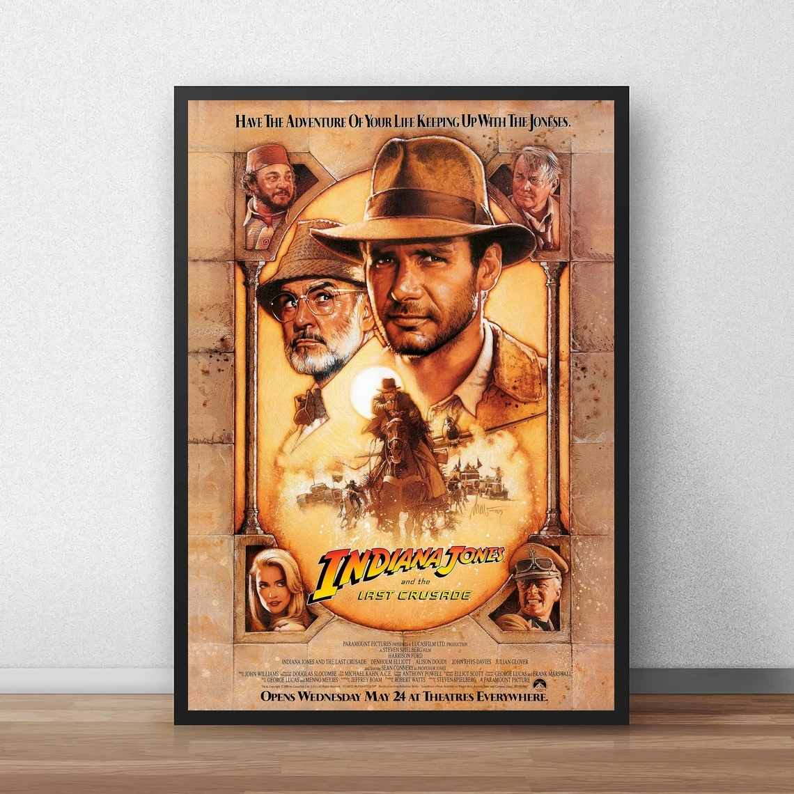 

Indiana Jones And The Last Crusade Classic HD Movie Poster Canvas Art Print Home Decoration Wall Painting ( No Frame )