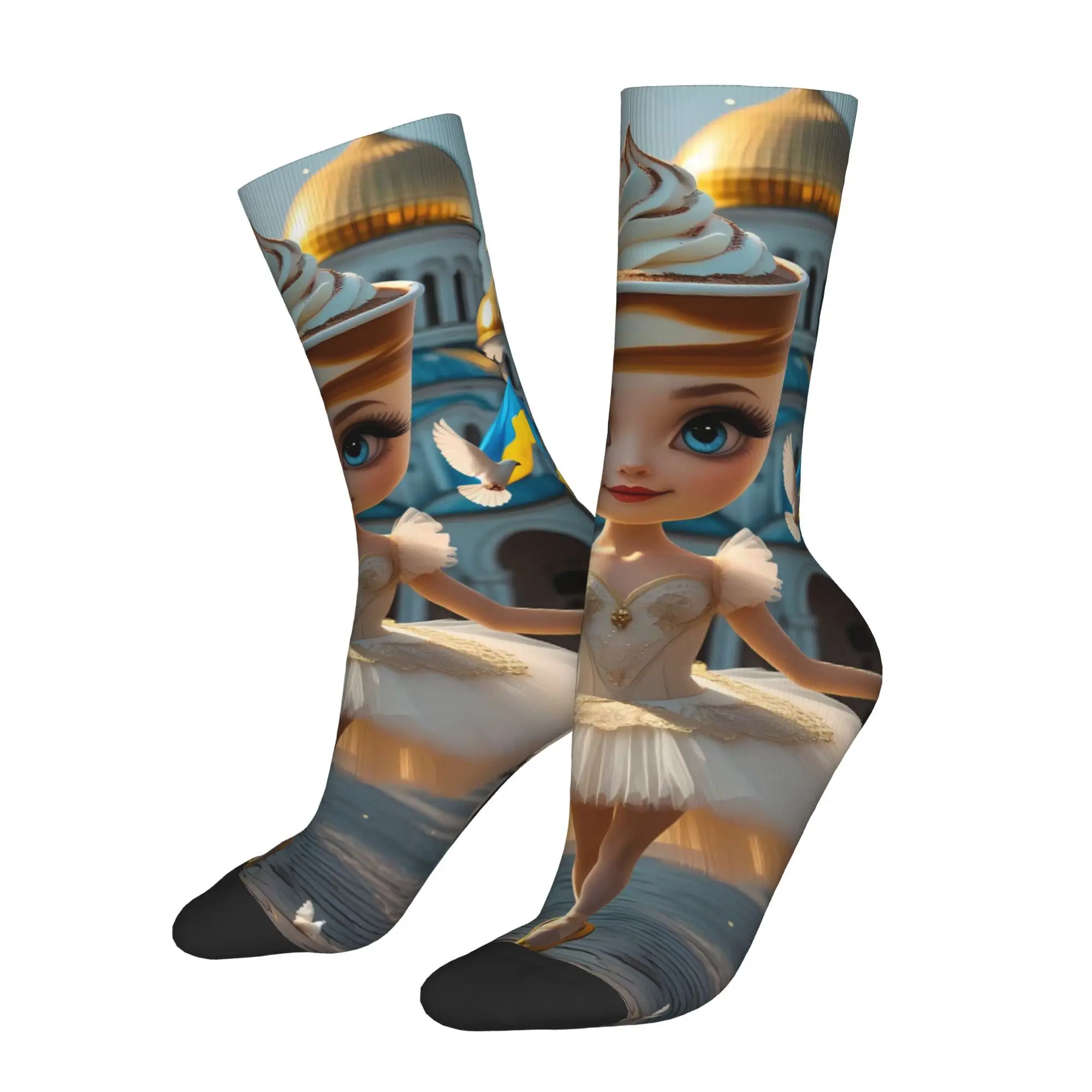 

Brain Rot Ballerina Cappuccina Meme Italian Brainrot Sock Printed Man Polyester Fashion