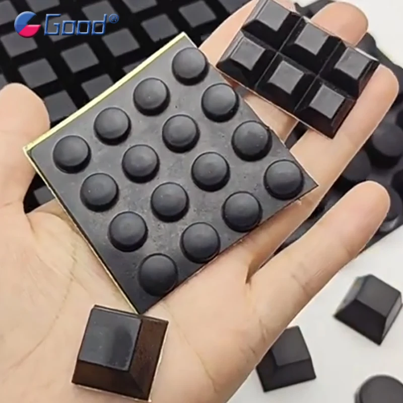 Black Rubber Self-adhesive Foot Pads Furniture Table Chairs Shock Absorber Legs Pad Non Slip