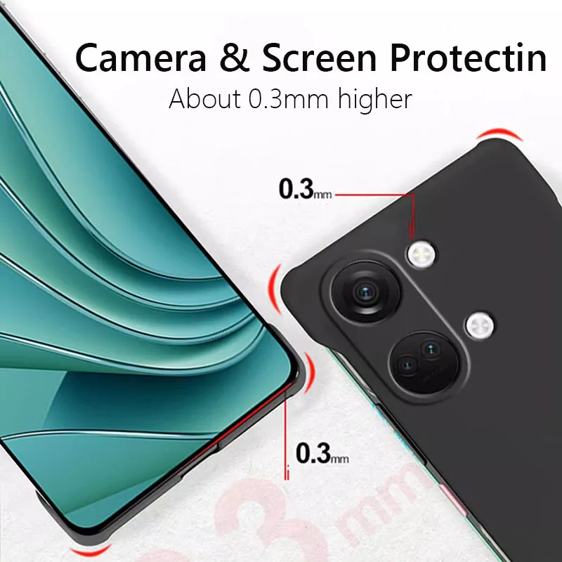 Frameless Slim Matte Hard PC Back Cover Case For OnePlus Nord 3 Nord3 One Plus Nord 3 5G ShockProof Fundas Coque