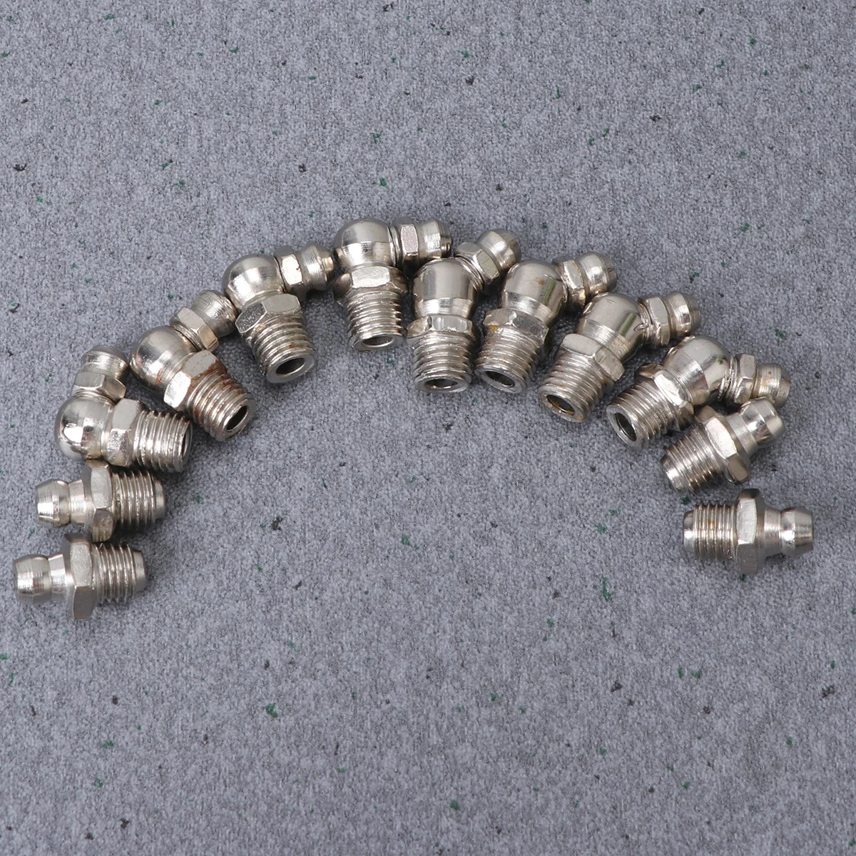 

45Pcs Grease Fitting Kit Steel Construction Assortment Set Includes M8x1 Straight 45 Degree 90 Degree Bend Feed Lubricant