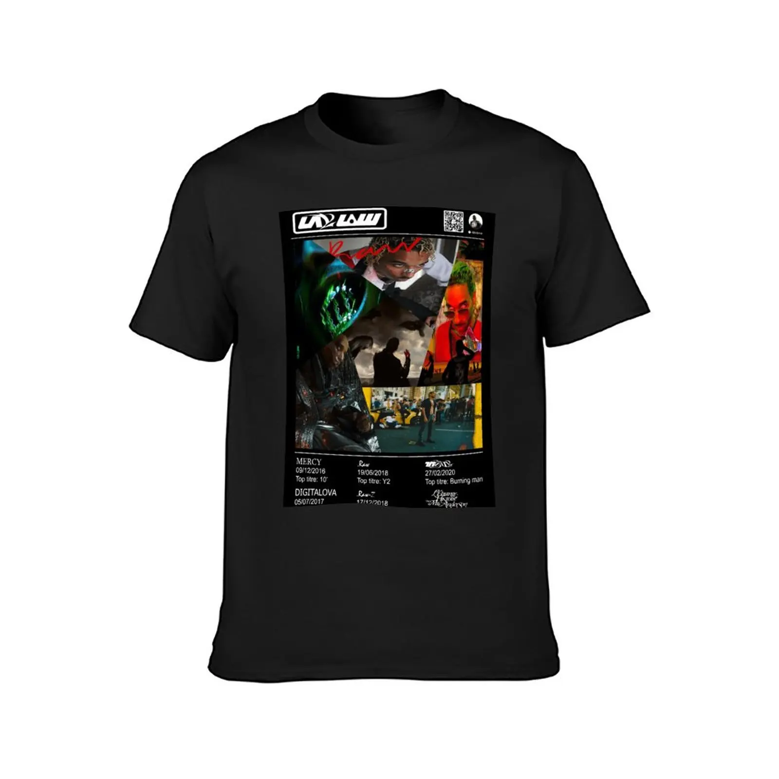 Laylow French Rap Discography Album T-shirt para homens, roupas estéticas, nova edição Anime, camisetas grandes