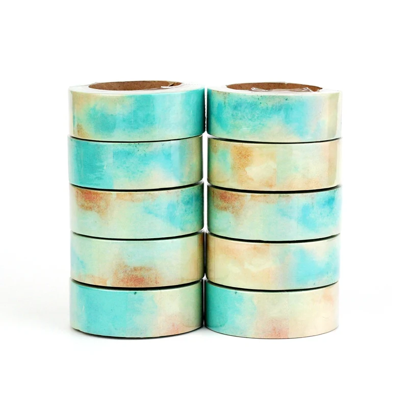 Bulk 10PCS. Decorative Vintage Watercolor Sky Paper Washi Tapes for Scrapbooking  Masking Tape Cute Journaling Stationey