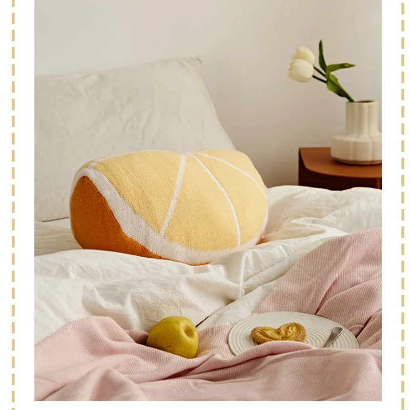 1 unidad de 20x40cm, sandía, aguacate, fruta, uso de verano, cojín tejido para silla, bonito almohada de felpa, decoración para sofá, cojín, almohada de cintura para cama