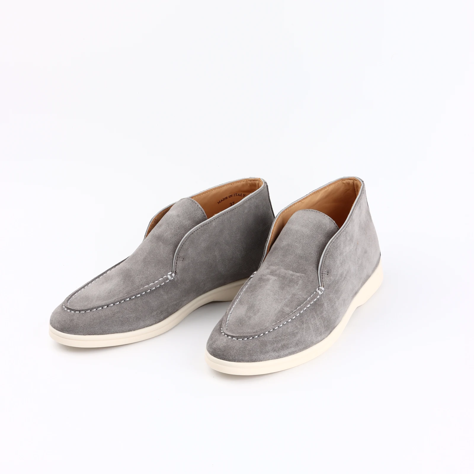 NONE Nicht Logo italienische Herren-Loafer aus Schaffell, lässige flache High-Top-Schuhe, Designer-Luxus-Lazy-Damenschuhe 5