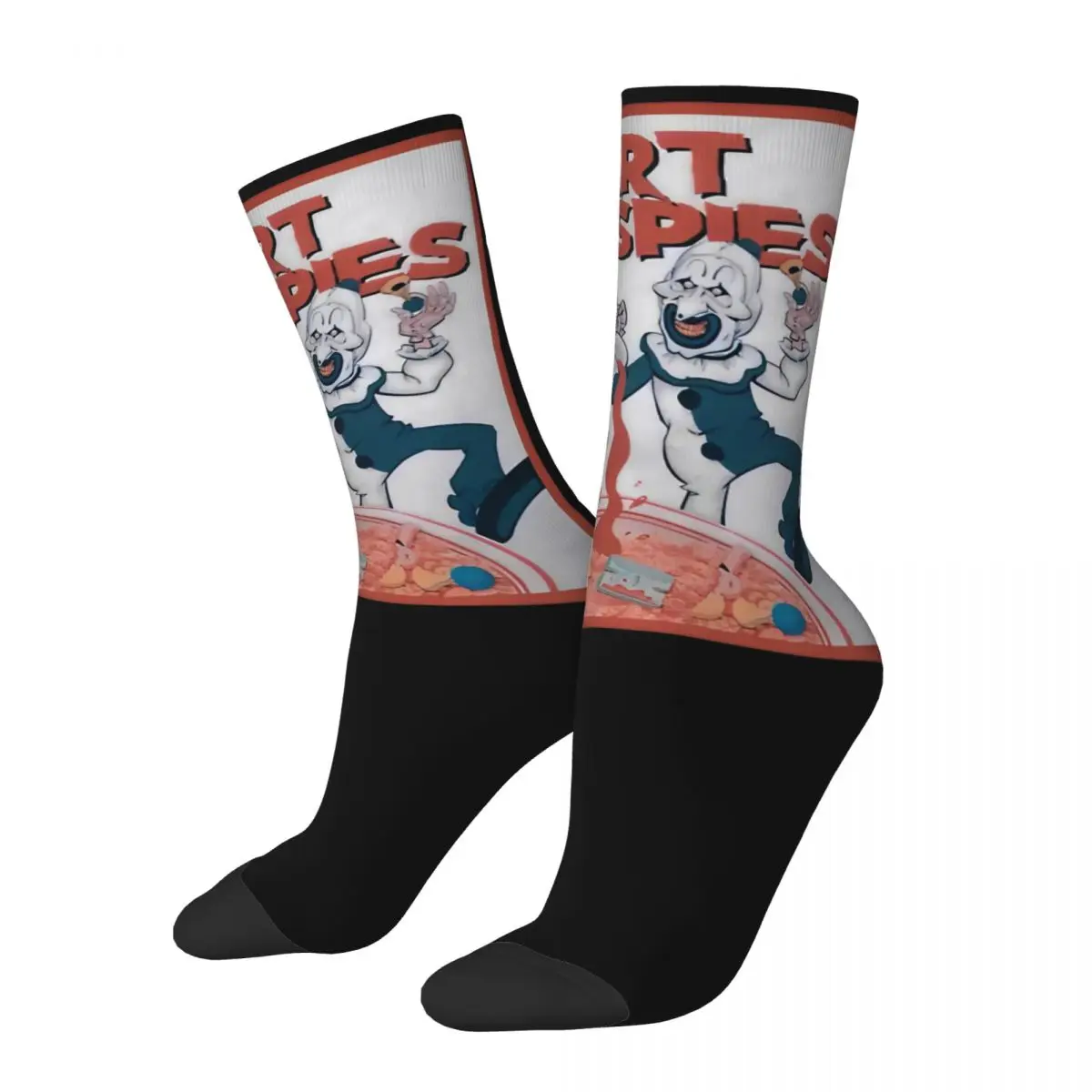 The Terrifier Art The Clown Socks Leisure Stockings Unisex Men Soft Running Socks Autumn Graphic Non Skid Socks