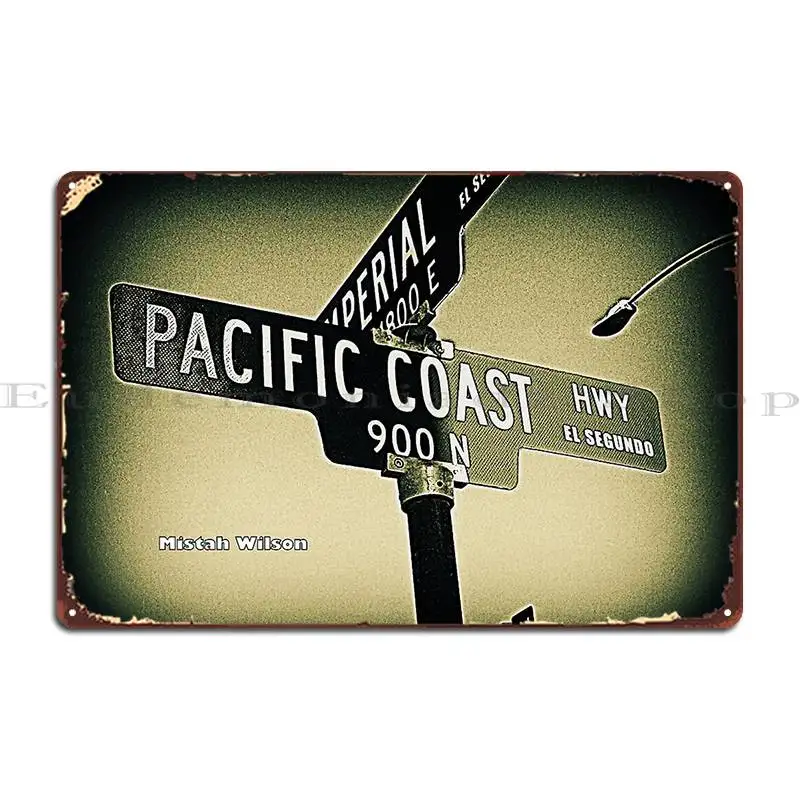Pacific Coast Highway El Segundo California Metal Plaque Poster Classic Designing Pub Mural Wall Decor Designing Tin Sign Poster