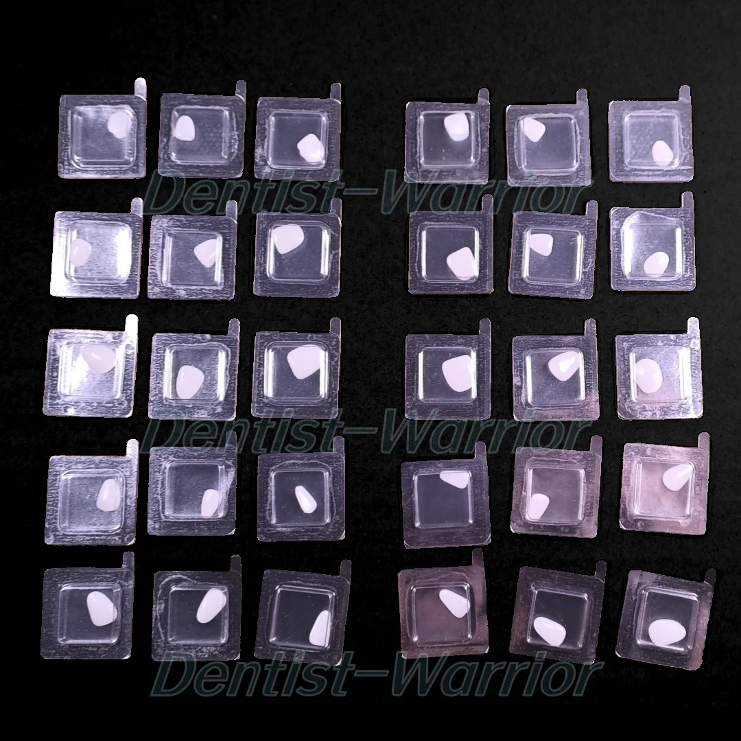 30Pcs Dental Resin Teeth Ultra-Thin Whitening Veneers Upper Lower Anterior Teeth Veneers Bright White