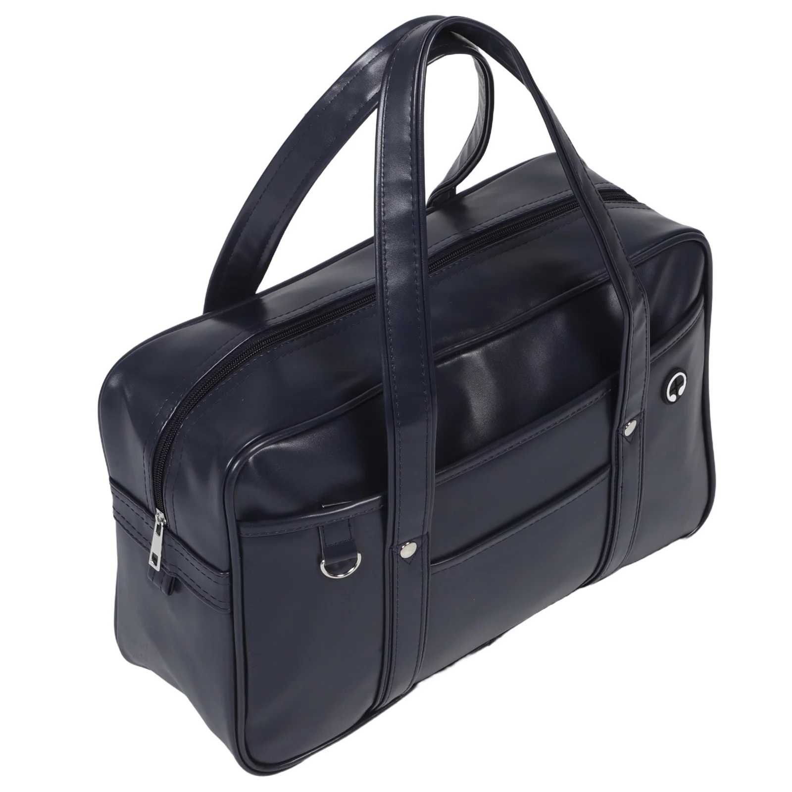 Borsa per laptop impermeabile in PU Borsa a tracolla di grande capacità con foro per auricolari Borsa da lavoro per viaggi scolastici per ufficio