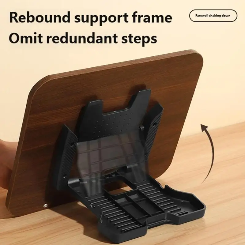 حامل كتب القراءة بزاوية قابلة للتعديل، حامل أقراص لحامل الوصفات المريح، هيكل خشبي 896C #1