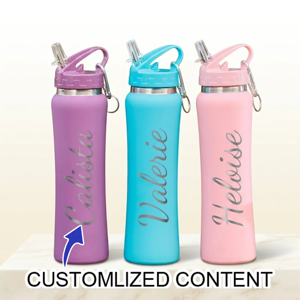Customized Stainless Steel Sports Water Cup, Unisex Water Cup, Customized Personalized Letters, Unique Gifts