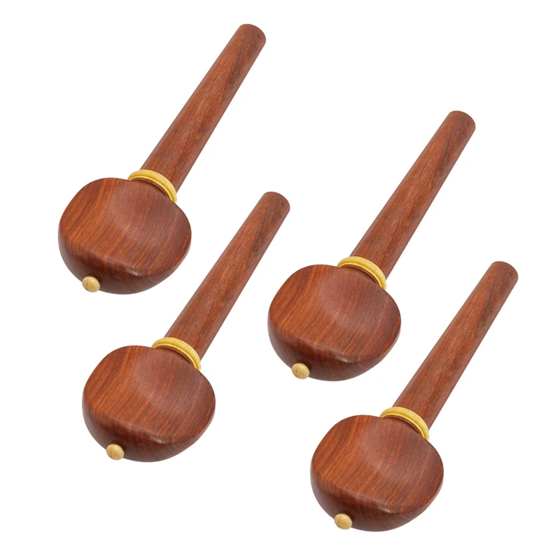 

4PCS High-Grade Mahogany Cello Peg Knob Piano Shaft Handle Button Four Loaded Cello Special Musical Instrument