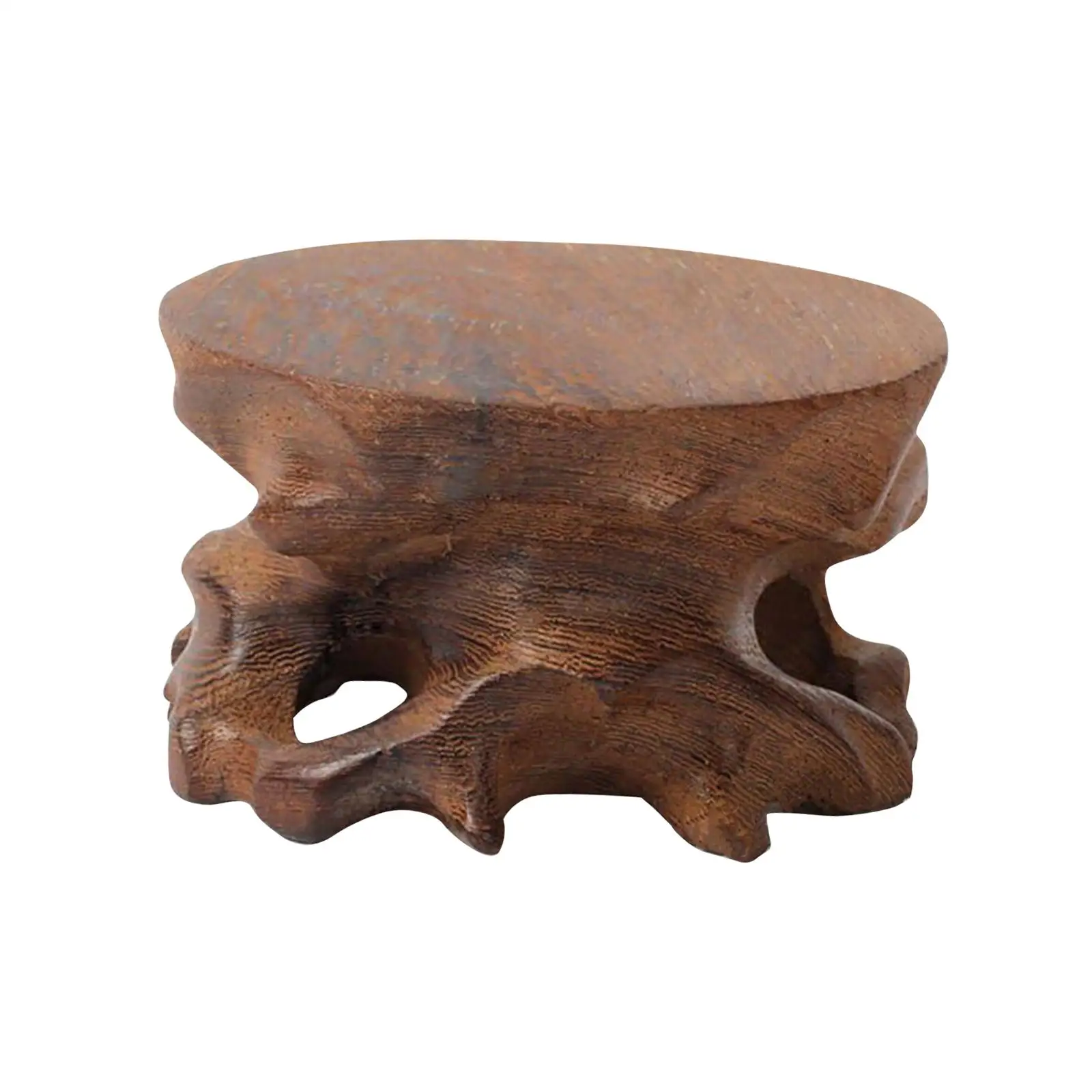 

Wooden Stone Display Base Artware Holder Teapot Aquarium Base for Table Home