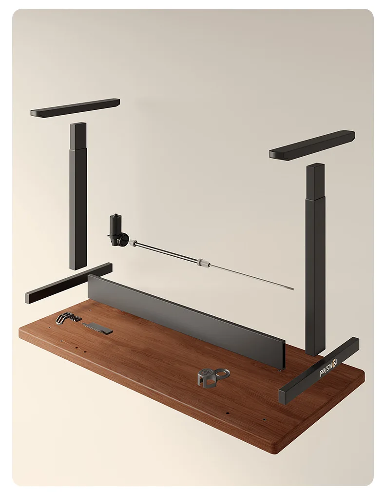 Solid wood electric lifting table desktop computer table student desk study table