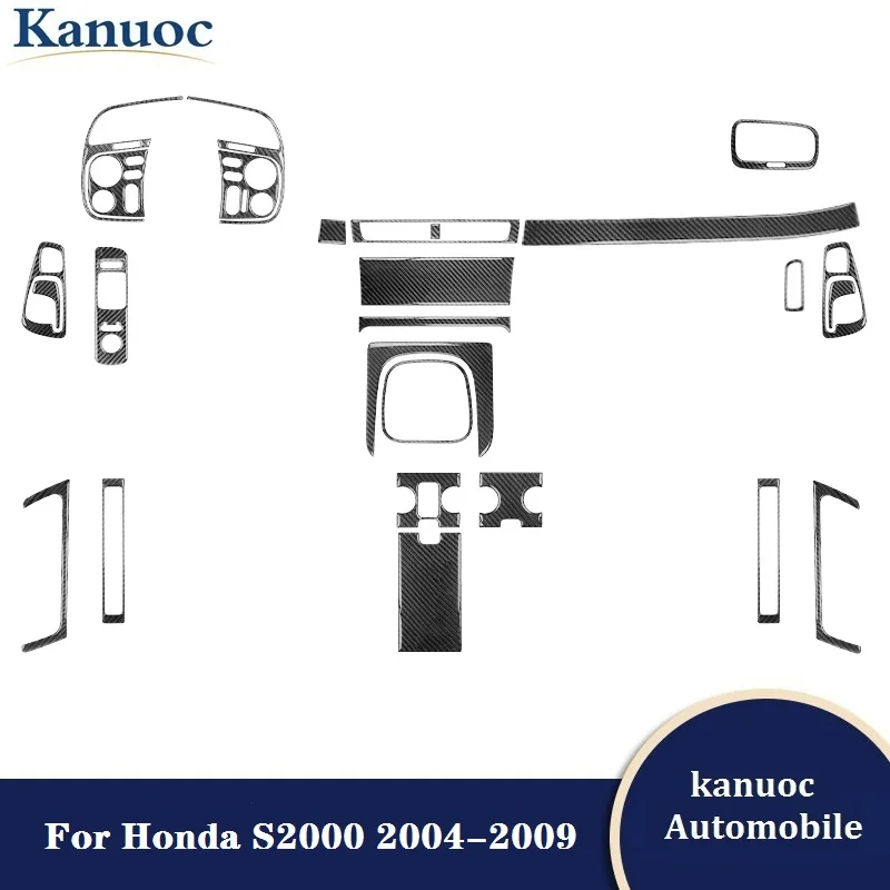 

Наклейки для Honda S2000 2004 2005 2006 2007 2008, углеродное волокно, черные, декоративные, для 2009