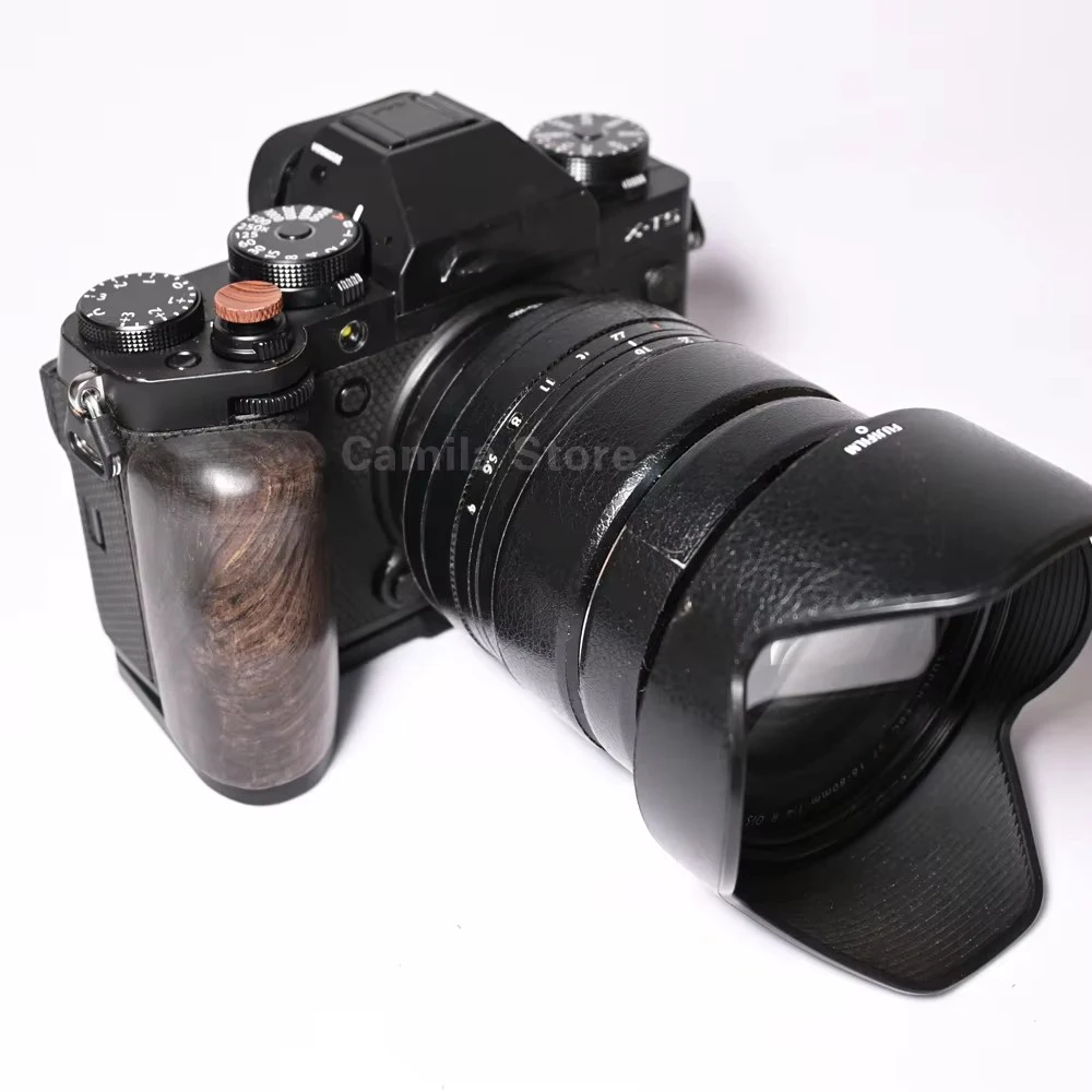 ultra-light-ebony-wooden-l-type-bracket-arca-swiss-rrs-tripod-ball-head-plate-base-grip-handle-for-fuji-fujifilm-xt5-x-t5-camera