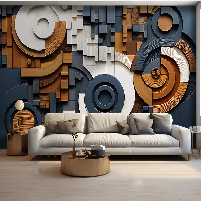 3D Wallpaper Modern Creative High-end Geometric Abstrac Mural Papel Tapiz Decoracao Para Quarto Sofa Background Decor Art Fresco