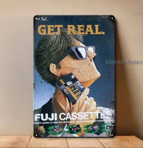 Fuji Cassette Tape Vintage Hi-Fi Metal Poster Sign Size:8*12 ()