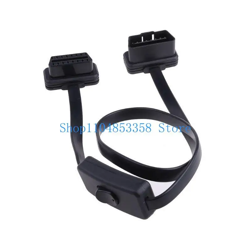 

652F 16 -контактный obd2 obdii Удлинительный кабель автомобиля с разъемом адаптера типа переключателя