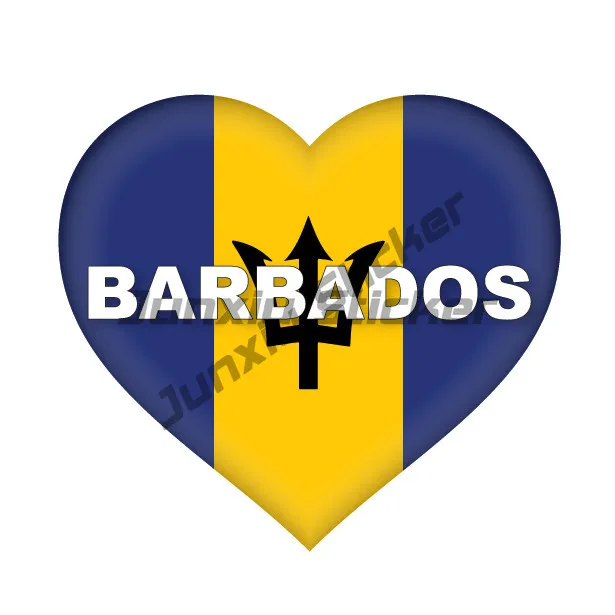 

BARBADOS HEART Flag, Car, Van Decal Sticker
