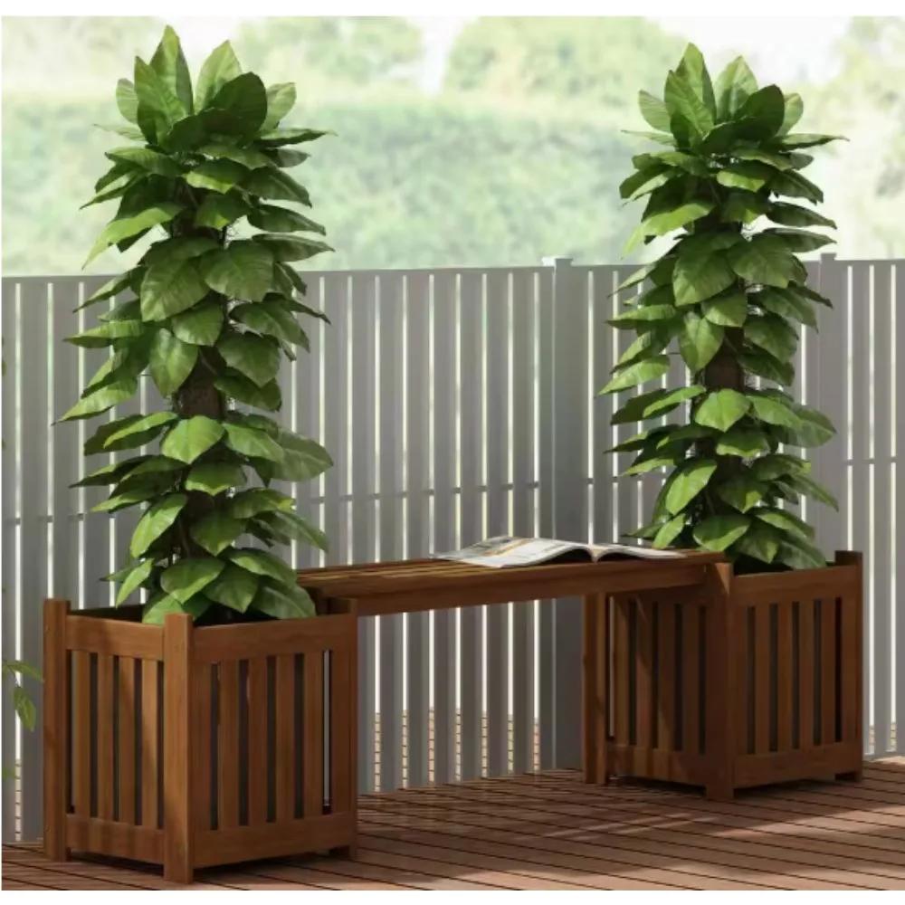 

Tioman Hardwood Outdoor Lifestyle Planter Box with Seater