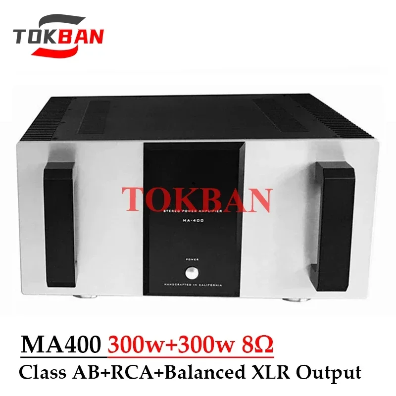 Tokban MA400 Power Amplifier 300w*2 Class AB Amp Balanced XLR High-end Amp High-power HIFI Stereo Amplifier Audio