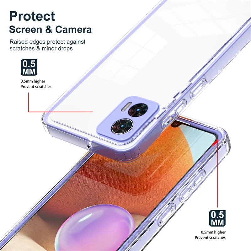 For Motorola Edge 30 Neo XT2245 Case Shockproof Hard PC Bumper Silicone TPU Clear Back Cover Soft Case for Moto Edge 30 Neo 5G