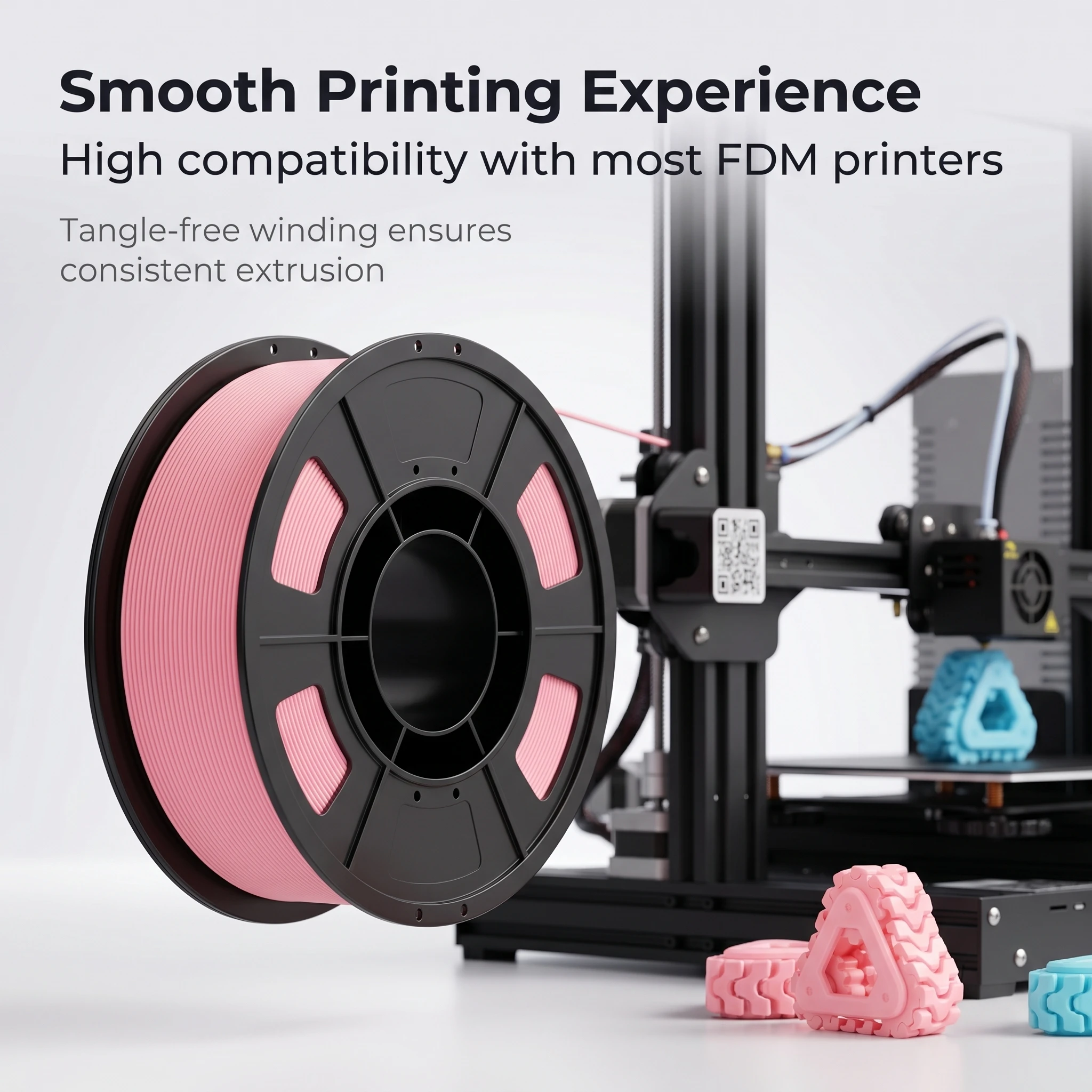 1,75mm Hochgeschwindigkeits-PLA 3D-Drucker Filament-Bundle ±0,02mm Maßgenauigkeit Wiederverwendbare 250g Spulen Insgesamt 1KG – Detail 3
