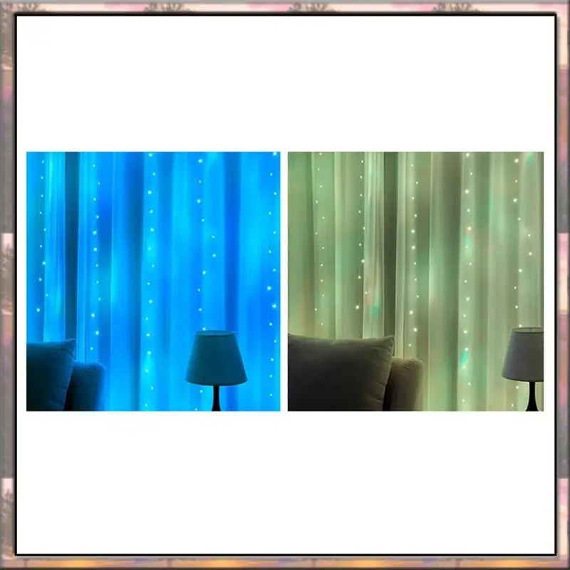 BAAZ ร้อน 3X3 เมตร USB LED ผ้าม่าน Festoon 16 สีไฟ LED Garlands สําหรับคริสต์มาสไฟ Ramadan String Lights Party Decor,