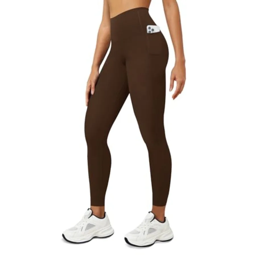 

DLOODA Yoga Leggings for Women with Pockets High Waisted Tummy Control Yoga Pants Soft Buttery Workout Leggings Gym