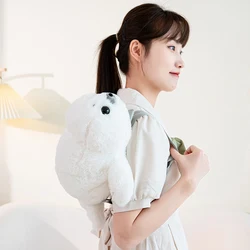 Seal Plush Backpack Kawaii Fashion Plushie Doll Fur Bag Children's Bag Shoulder Bag Mini Knapsack Bags Gifts For Girlfriend