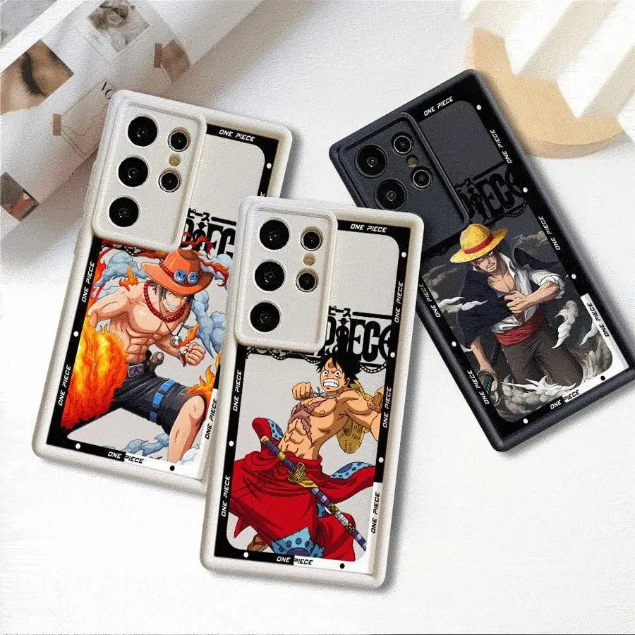 One Pieces Anime Phone Case for Samsung Galaxy S24 FE S23 Ultra S22 S21 S20 FE S22 Plus S23 S21 Ultra Shell Soft Cover