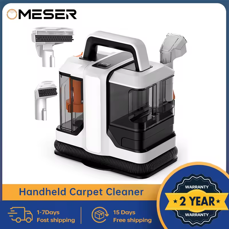 OMESER W05 Handheld Carpet Cleaner 750W 15Kpa Corded Spot Clean Machine Wet Fabric Carpet Sofa Cleaning Pet Portable Car