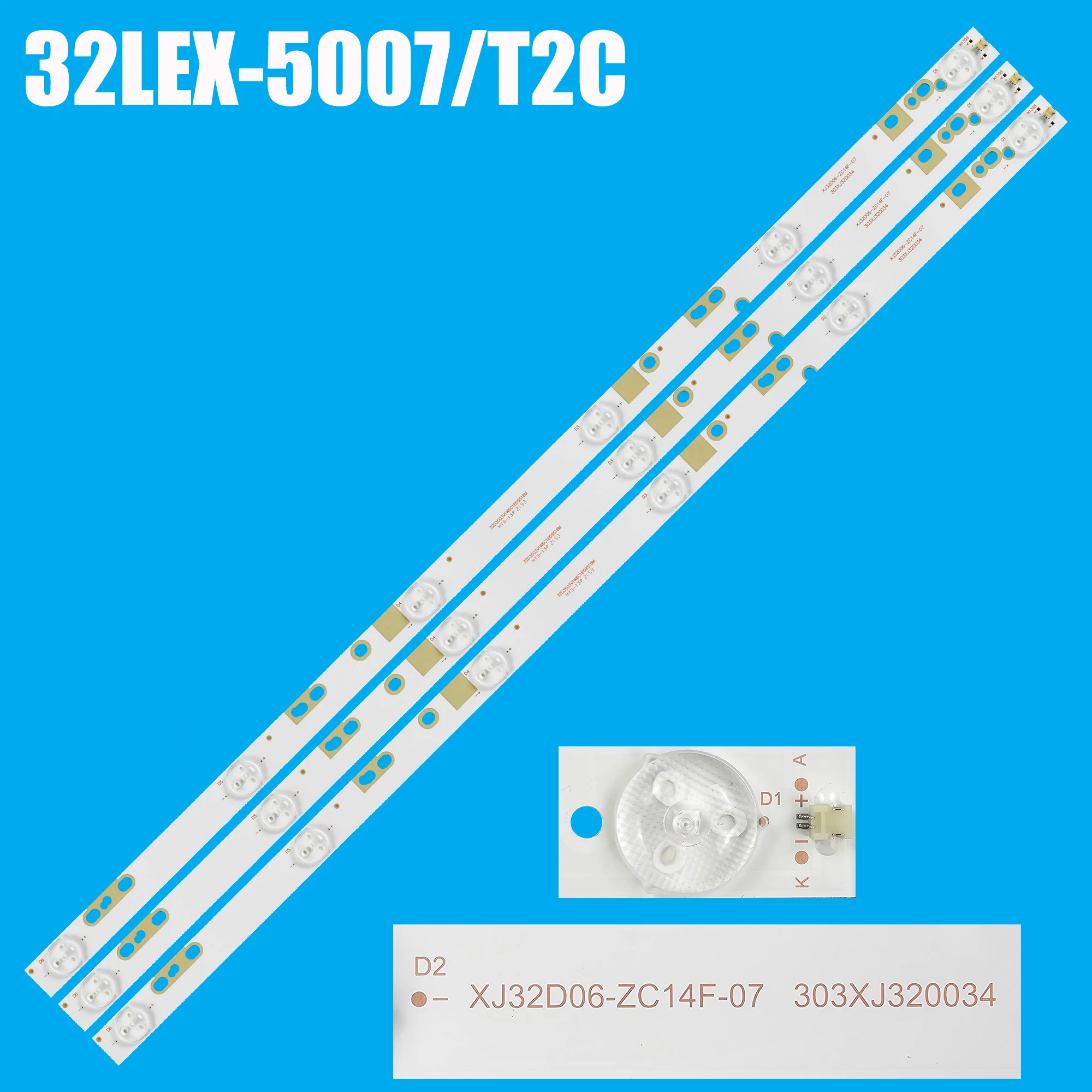 

LED Backlight Strips For PLDED3273A-B LED32C8 HS320M02 XJ32D06-ZC14F-07 303XJ320034 SHYS32D06-ZC1FG-02 303HS320036