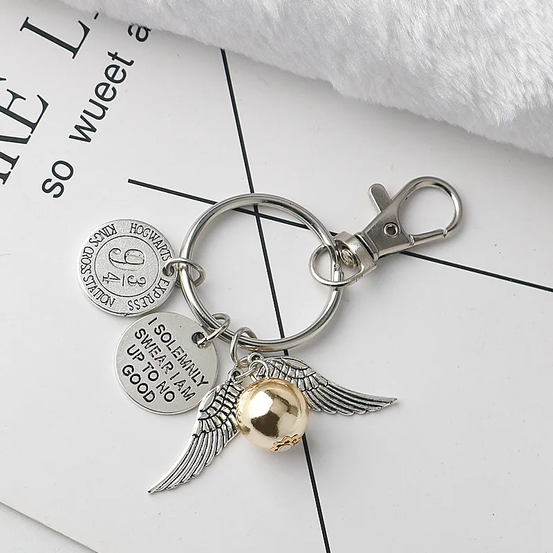Harries Potters cosplay Wings charms Bracelet Snitch metal ball pendant necklace earring keychain props accessories fans gifts