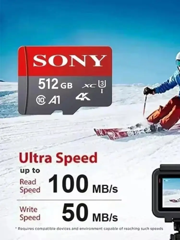 Karta pamięci Sony 512GB 256GB 128GB 64GB TF Micro SD Class 10 UHS-1 Karta Flash Microsd do smartfona PC — 2