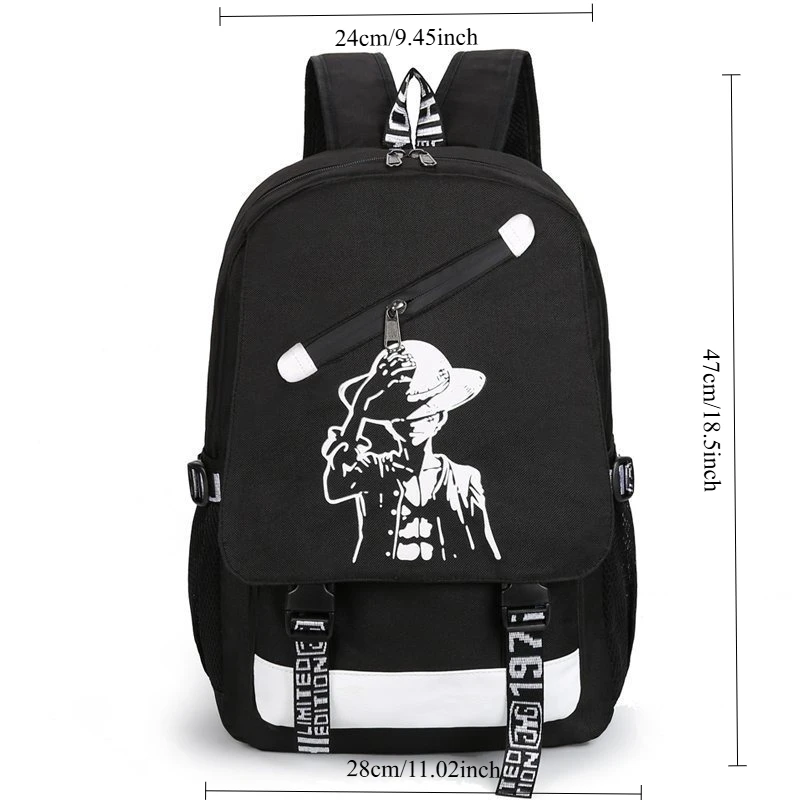 Japanese anime One Piece Handsome backpack Luffy patterned backpack Small gift