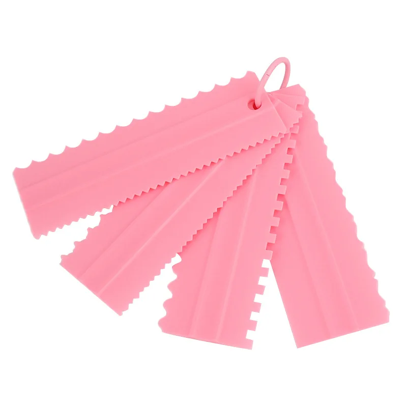 4pcs/set cream scraper PP Cream Smoother Pastry Icing Combs Spatulas DIY Baking Tools bakery accessories Cake Decorating Comb